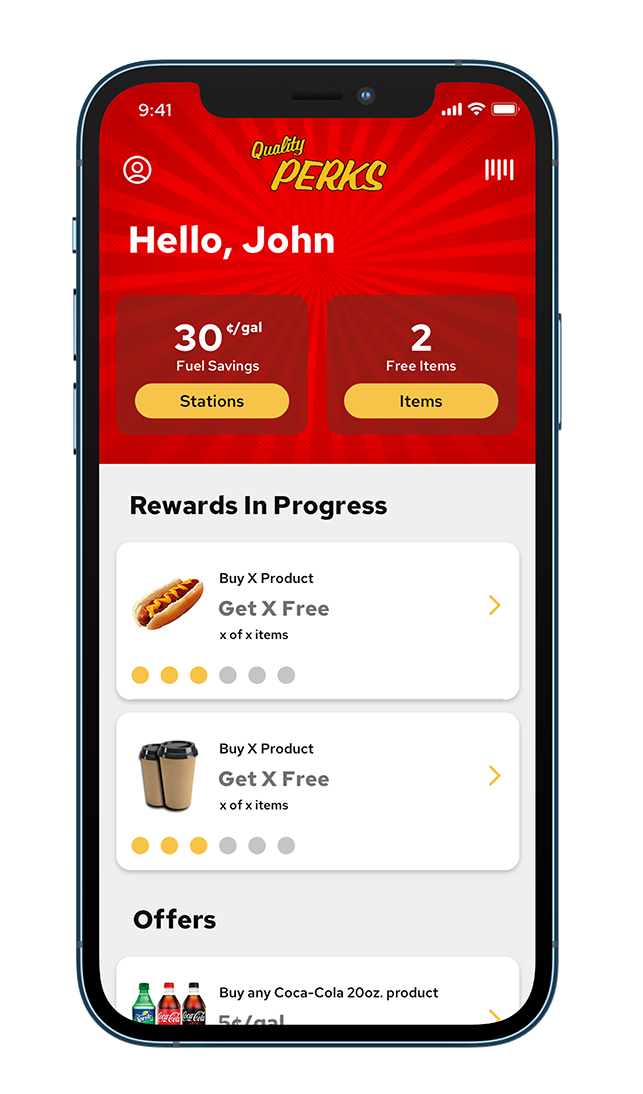 Quality Perks Mobile App on Phone