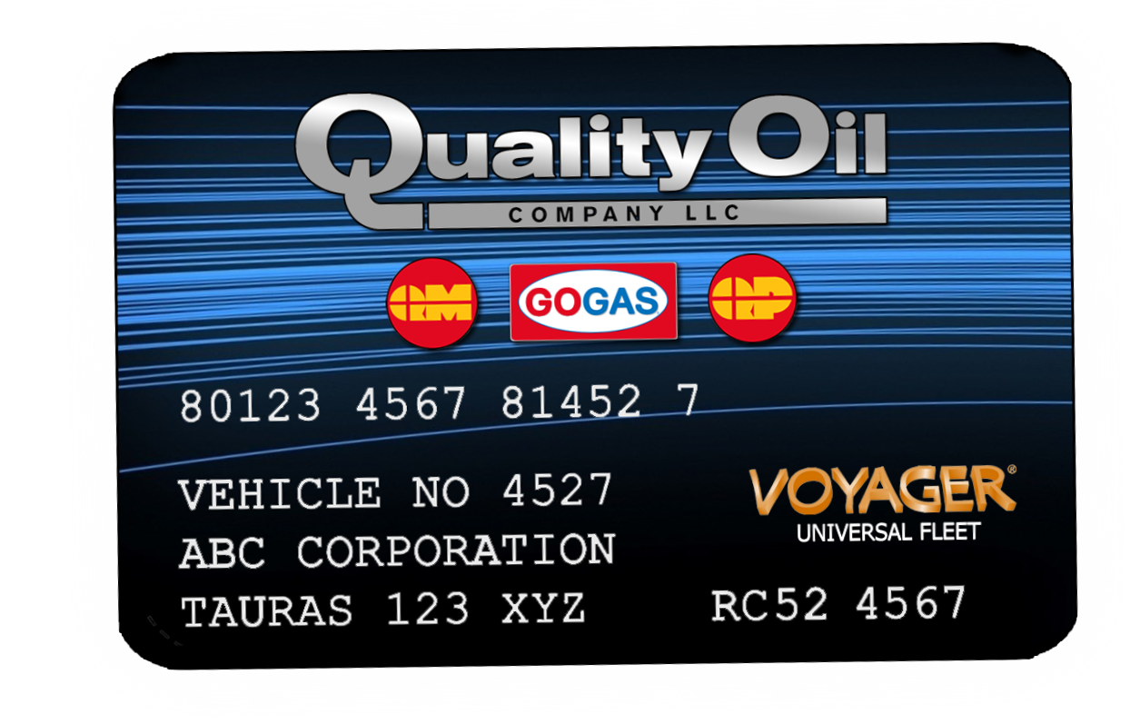 Fleet Card for Quality Mart, GOGAS, and Quality Plus locations. Part of the voyager program.